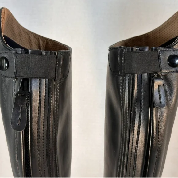 Horze tall Equestrian Black Boots 7.5 - Picture 6 of 13